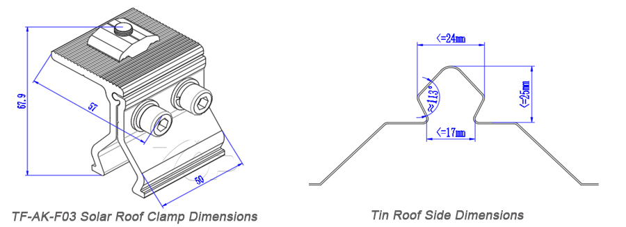 태양 전지 패널 장착 금속 지붕