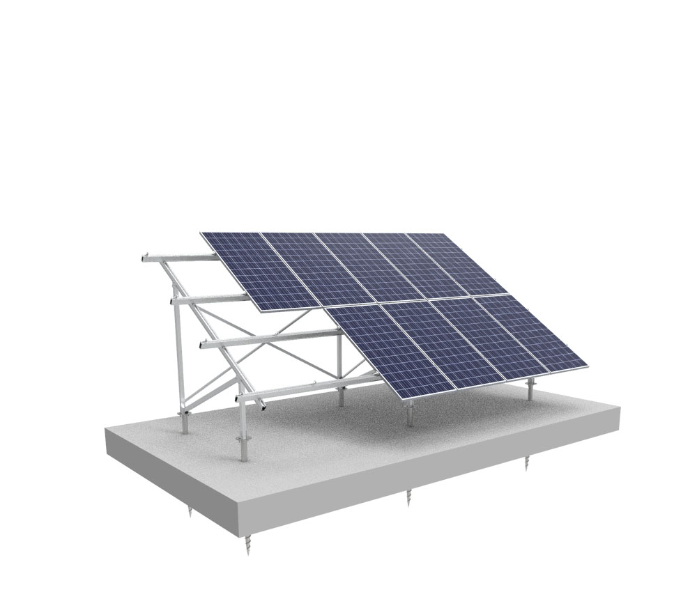 Solar panel ground mounting system