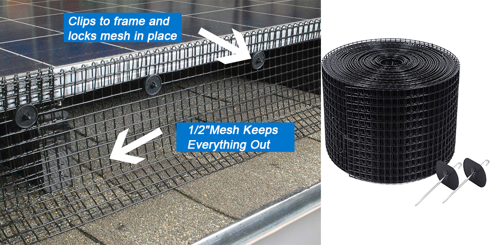 bird guard for solar panels solution