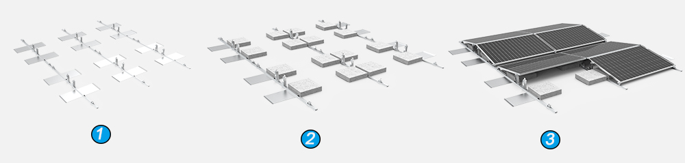 ballasted roof mount racking manufacturer