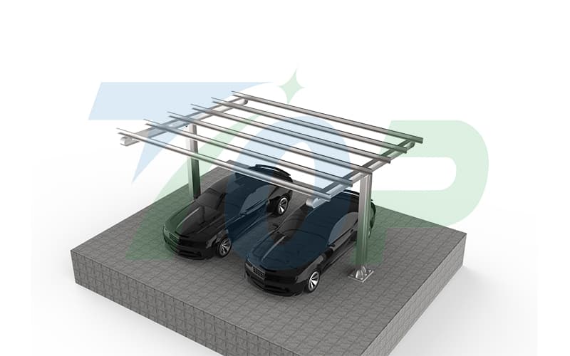 Steel beam for solar panel carport