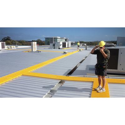 FRP walkway grating for solar roof panels