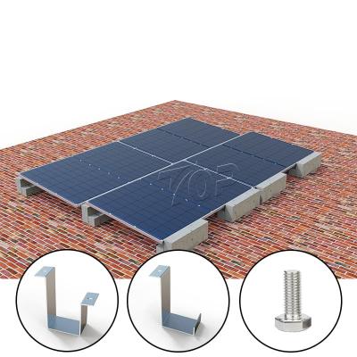flat roof solar mounting structure