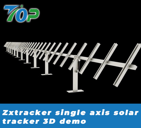 zxtracker 단일 축 태양 추적기 3D 데모