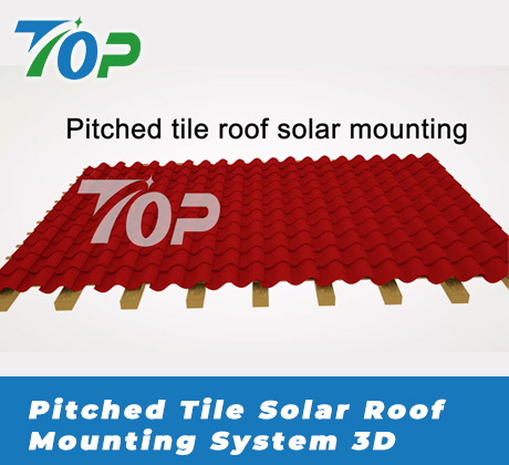 Pitched Tile Solar Roof Mounting System 3D 설치 데모!