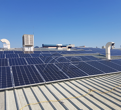 한국의 140KW 태양광 지붕 마운트
