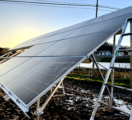 일본의 125KW 태양광 그라운드 마운팅 시스템 솔루션